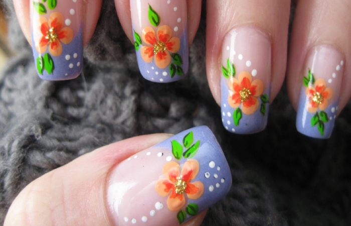 image result for delicate flower art nails