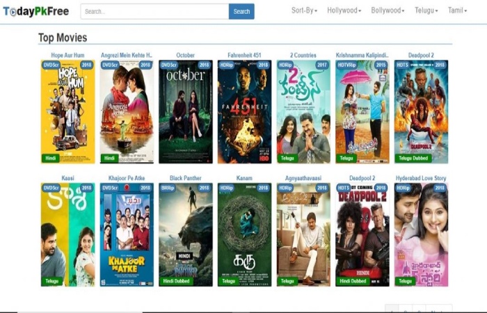 Todaypkfree homepage