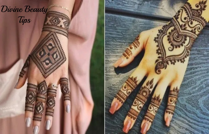 modern abstract bridal mehandi patterns