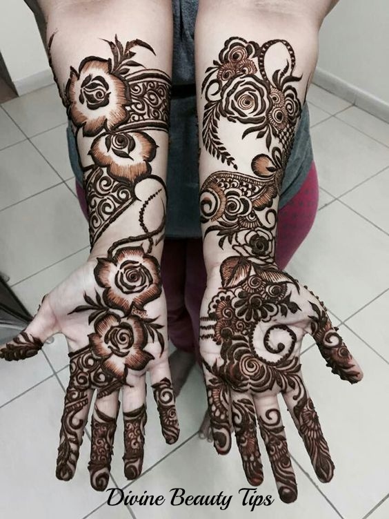 rose mehandi designs