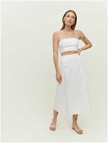 yvonne Linen two piece dress