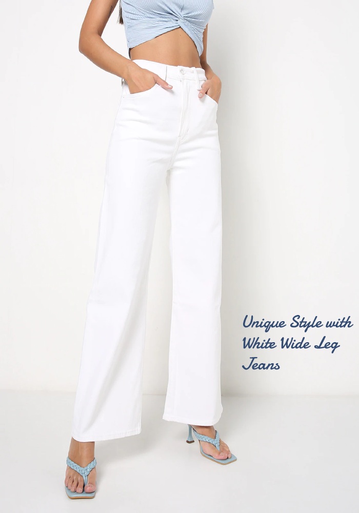 Show Off Your Unique Style with White Wide Leg Jeans